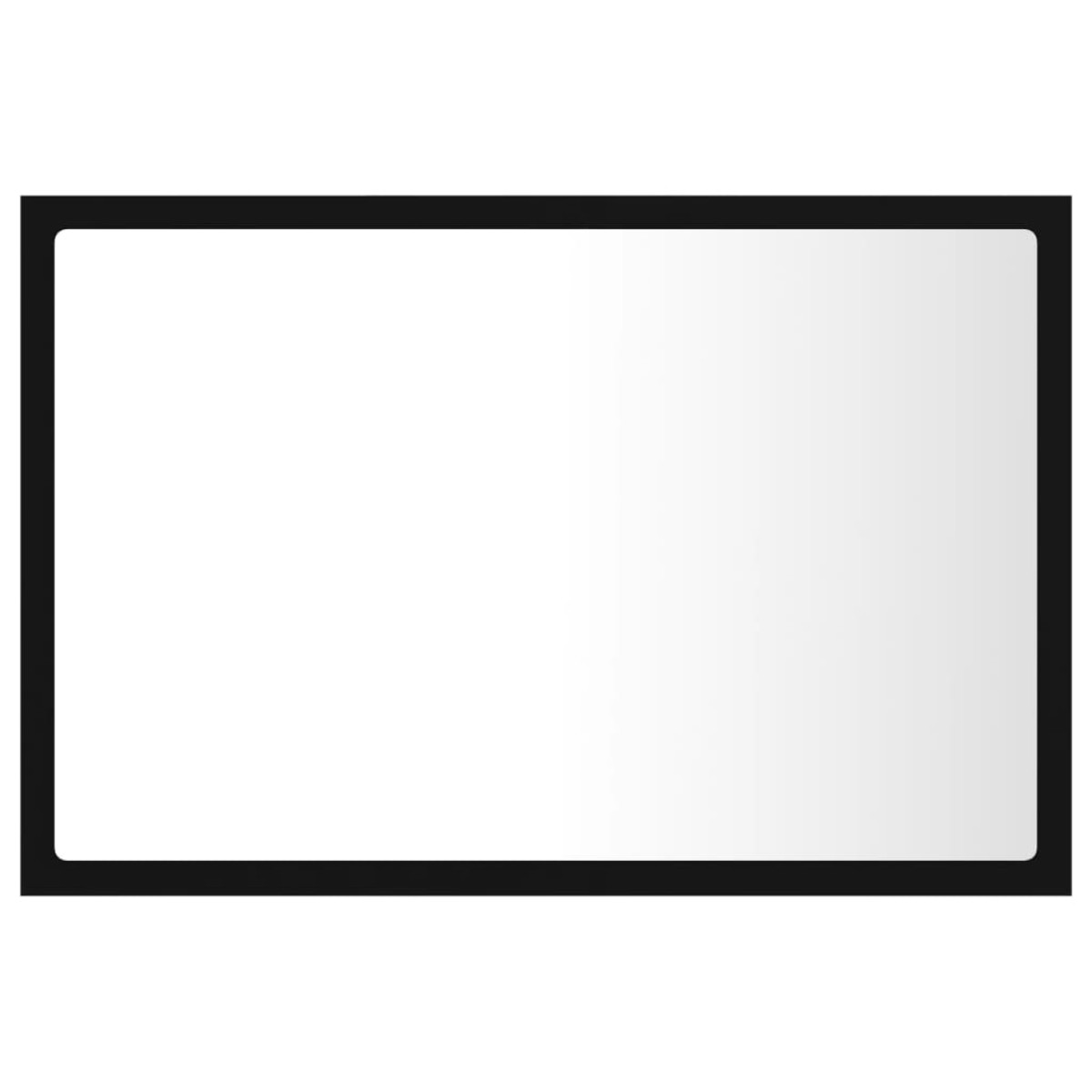 vidaXL Καθρέφτης Μπάνιου με LED Μαύρος 60x8,5x37 εκ. Ακρυλικός