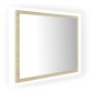 vidaXL Καθρέφτης Μπάνιου με LED Sonoma Δρυς 60x8,5x37 εκ. Ακρυλικός