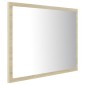vidaXL Καθρέφτης Μπάνιου με LED Sonoma Δρυς 60x8,5x37 εκ. Ακρυλικός