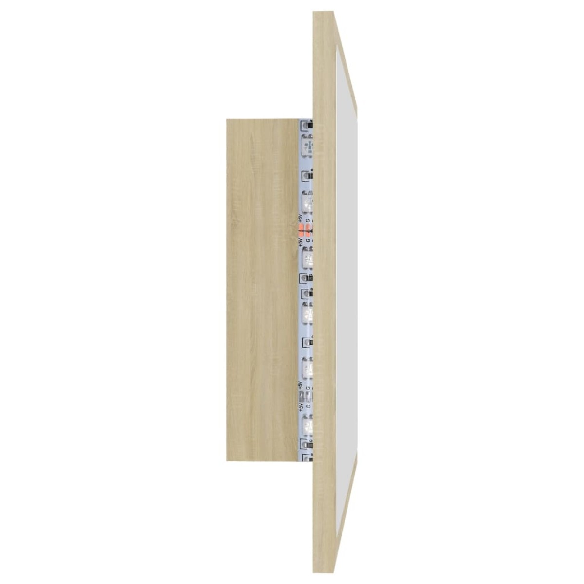vidaXL Καθρέφτης Μπάνιου με LED Sonoma Δρυς 60x8,5x37 εκ. Ακρυλικός