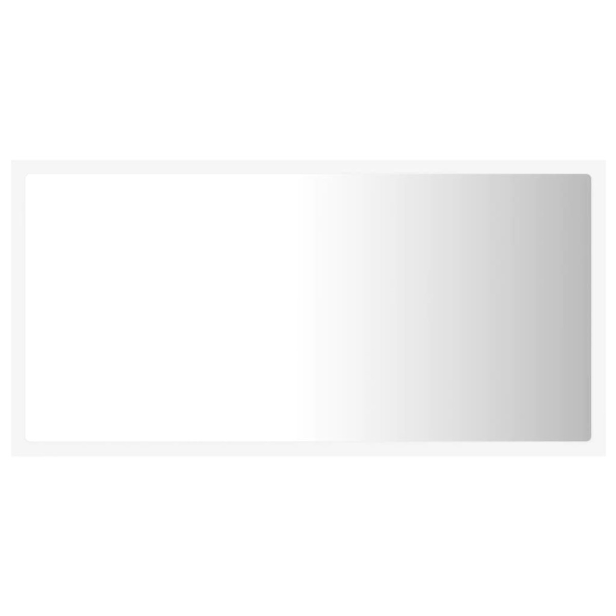 vidaXL Καθρέφτης Μπάνιου με LED Λευκός 80 x 8,5 x 37 εκ. Ακρυλικός