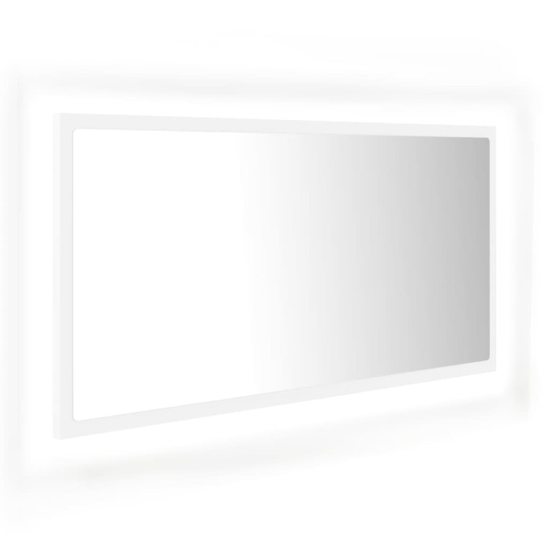 vidaXL Καθρέφτης Μπάνιου με LED Λευκός 90 x 8,5 x 37 εκ. Ακρυλικός