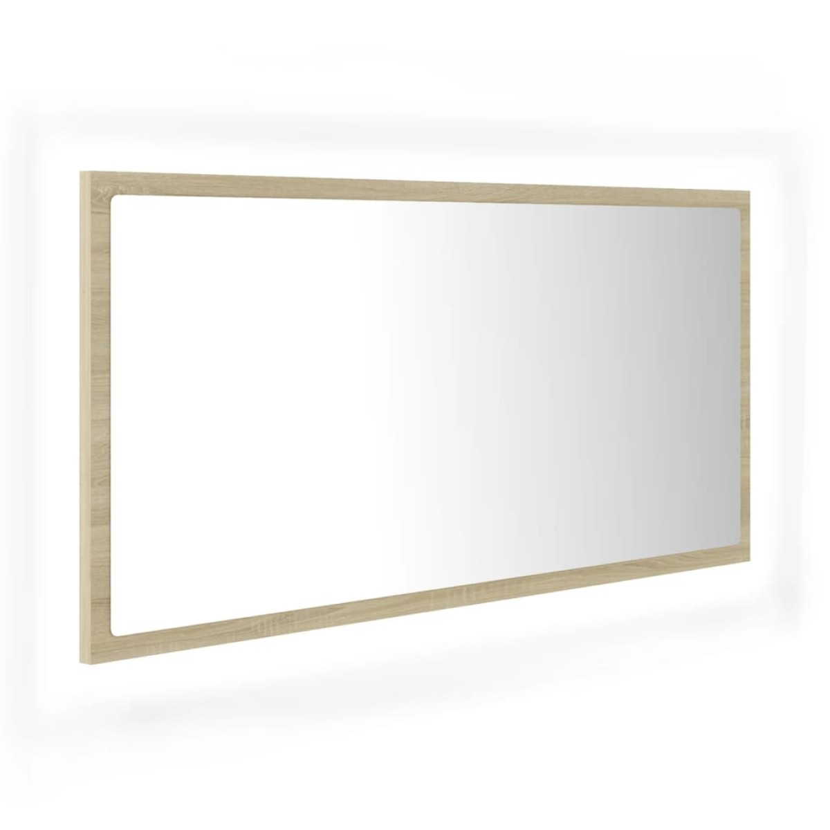 vidaXL Καθρέφτης Μπάνιου με LED Sonoma Δρυς 90x8,5x37 εκ. Ακρυλικός