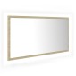 vidaXL Καθρέφτης Μπάνιου με LED Sonoma Δρυς 90x8,5x37 εκ. Ακρυλικός
