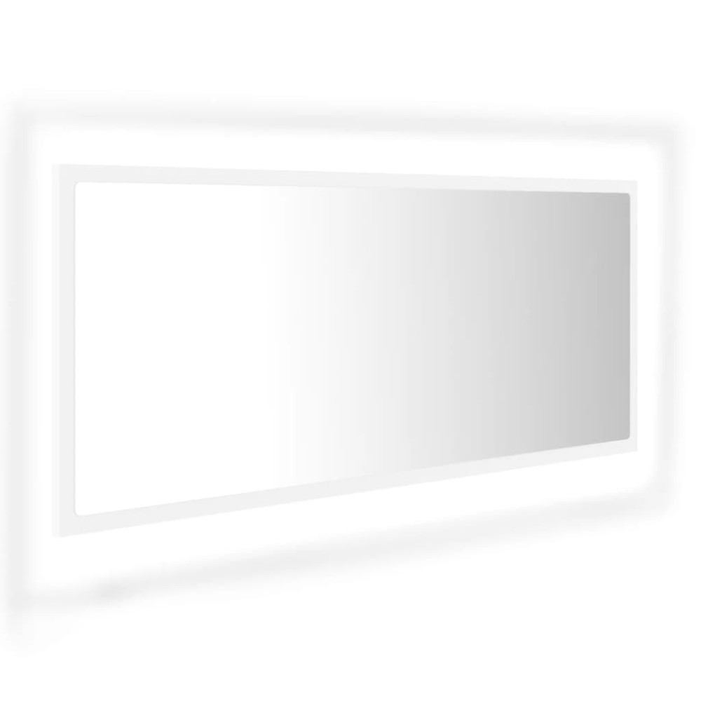 vidaXL Καθρέφτης Μπάνιου με LED Λευκός 100x8,5x37 εκ. Ακρυλικός