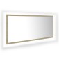vidaXL Καθρέφτης Μπάνιου με LED Sonoma Δρυς 100x8,5x37 εκ. Ακρυλικός