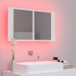 vidaXL Καθρέφτης Μπάνιου με Ντουλάπι LED Λευκός 80x12x45 εκ. Ακρυλικός