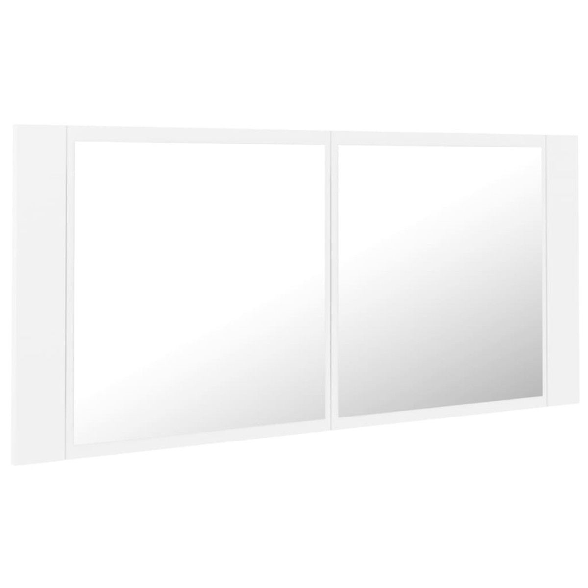 vidaXL Καθρέφτης Μπάνιου με Ντουλάπι LED Λευκός 100x12x45 εκ Ακρυλικός
