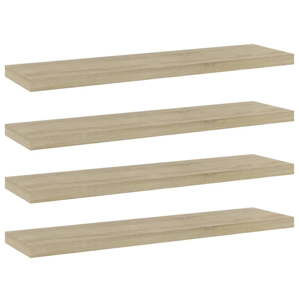 vidaXL Ράφια Βιβλιοθήκης 4 τεμ. Sonoma Δρυς 40x10x1,5 εκ. Επεξ.Ξύλο