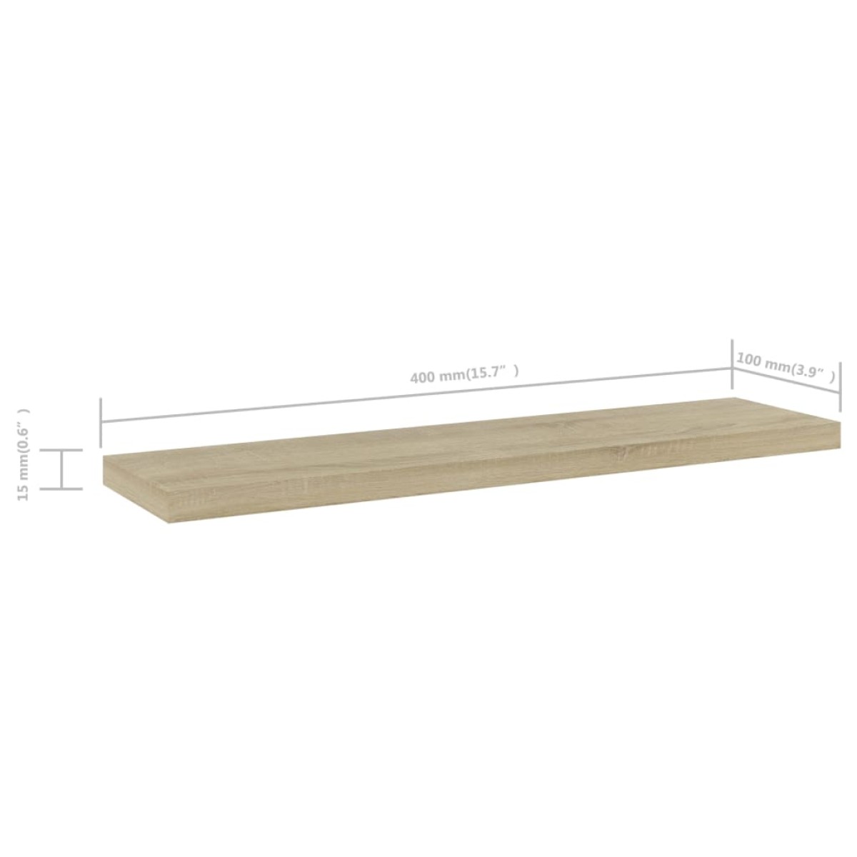 vidaXL Ράφια Βιβλιοθήκης 4 τεμ. Sonoma Δρυς 40x10x1,5 εκ. Μοριοσανίδα
