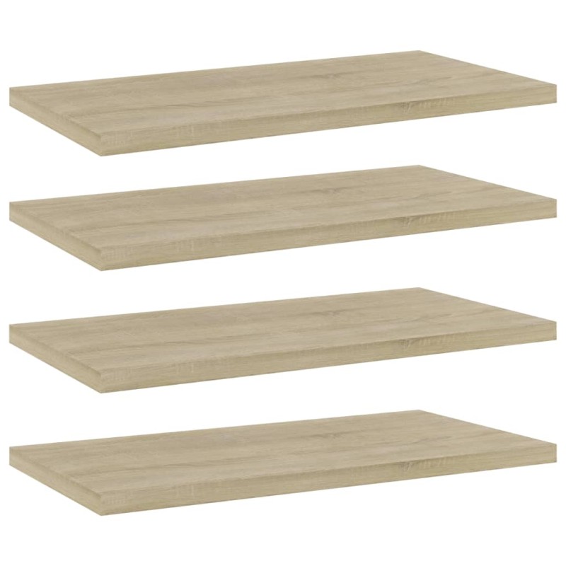 vidaXL Ράφια Βιβλιοθήκης 4 τεμ. Sonoma Δρυς 40x20x1,5 εκ. Επεξ.Ξύλο