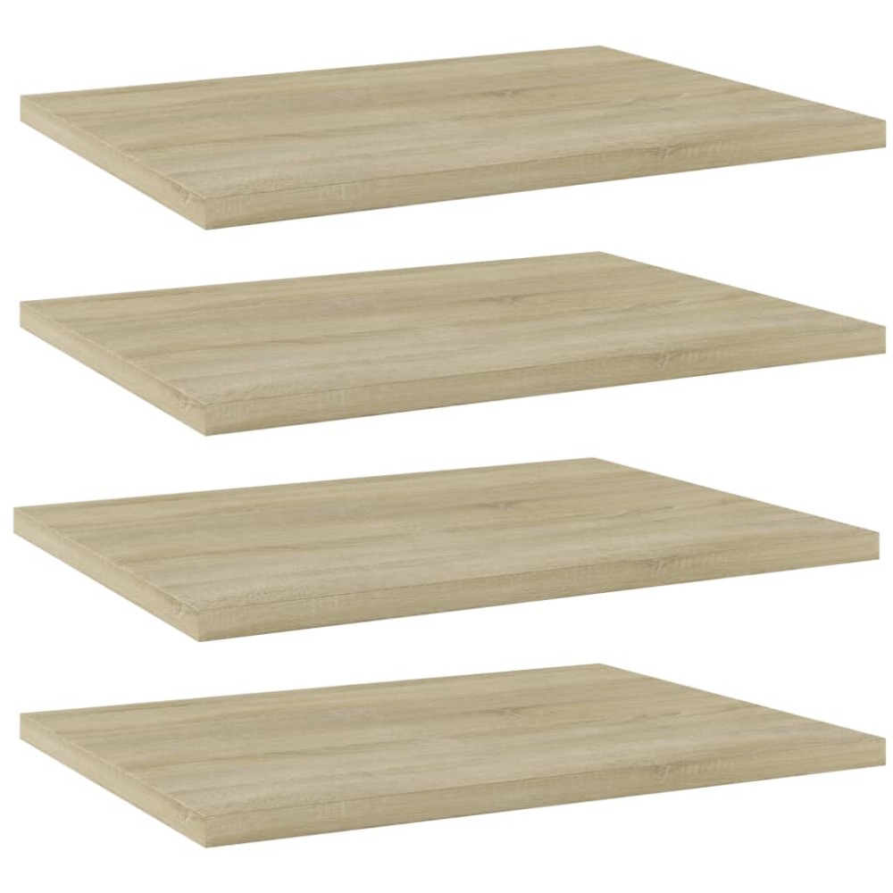 vidaXL Ράφια Βιβλιοθήκης 4 τεμ. Sonoma Δρυς 40x30x1,5 εκ. Επεξ.Ξύλο