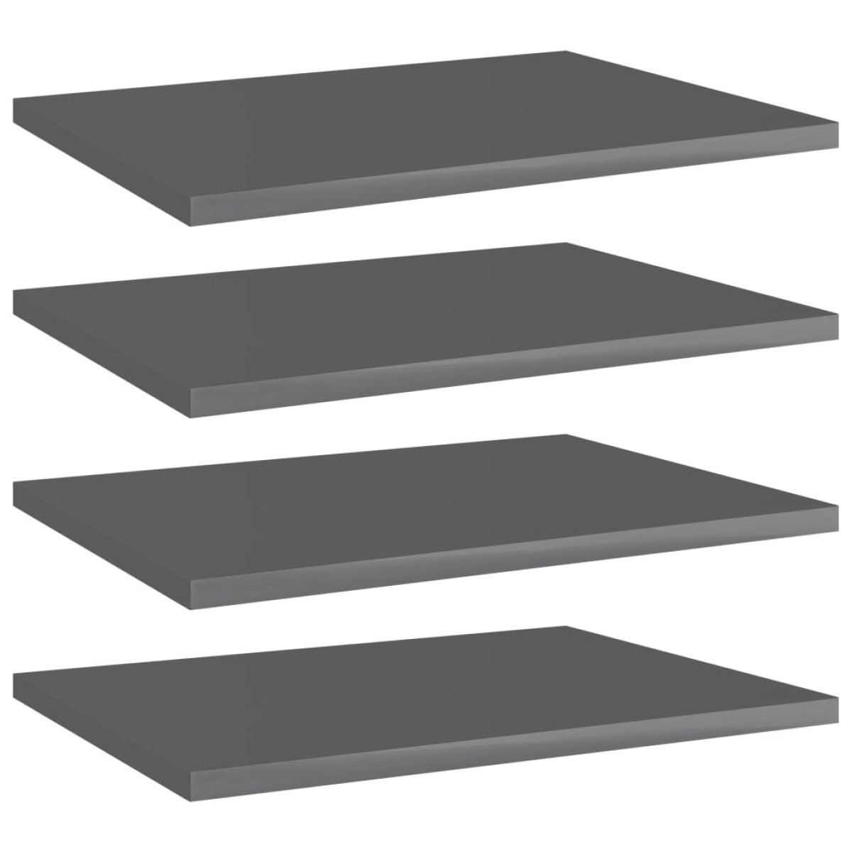 vidaXL Ράφια Βιβλιοθήκης 4 τεμ. Γυαλ. Γκρι 40x30x1,5 εκ. Μοριοσανίδα
