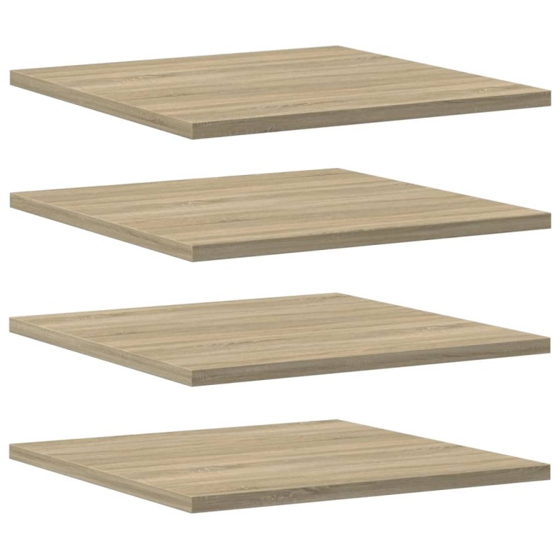 vidaXL Ράφια Βιβλιοθήκης 4 τεμ. Sonoma Δρυς 40x40x1,5 εκ. Μοριοσανίδα