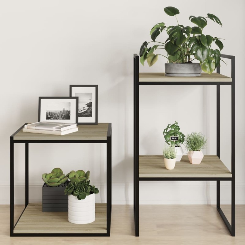 vidaXL Ράφια Βιβλιοθήκης 4 τεμ. Sonoma Δρυς 40x40x1,5 εκ. Μοριοσανίδα
