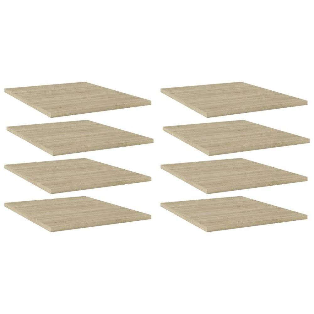 vidaXL Ράφια Βιβλιοθήκης 8 τεμ. Sonoma Δρυς 40x50x1,5 εκ. Μοριοσανίδα