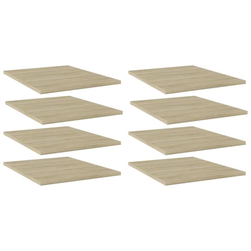 vidaXL Ράφια Βιβλιοθήκης 8 τεμ. Sonoma Δρυς 40x50x1,5 εκ. Μοριοσανίδα