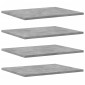 vidaXL Ράφια Βιβλιοθήκης 8 τεμ. Γκρι Σκυροδ. 40x50x1,5 εκ. Μοριοσανίδα