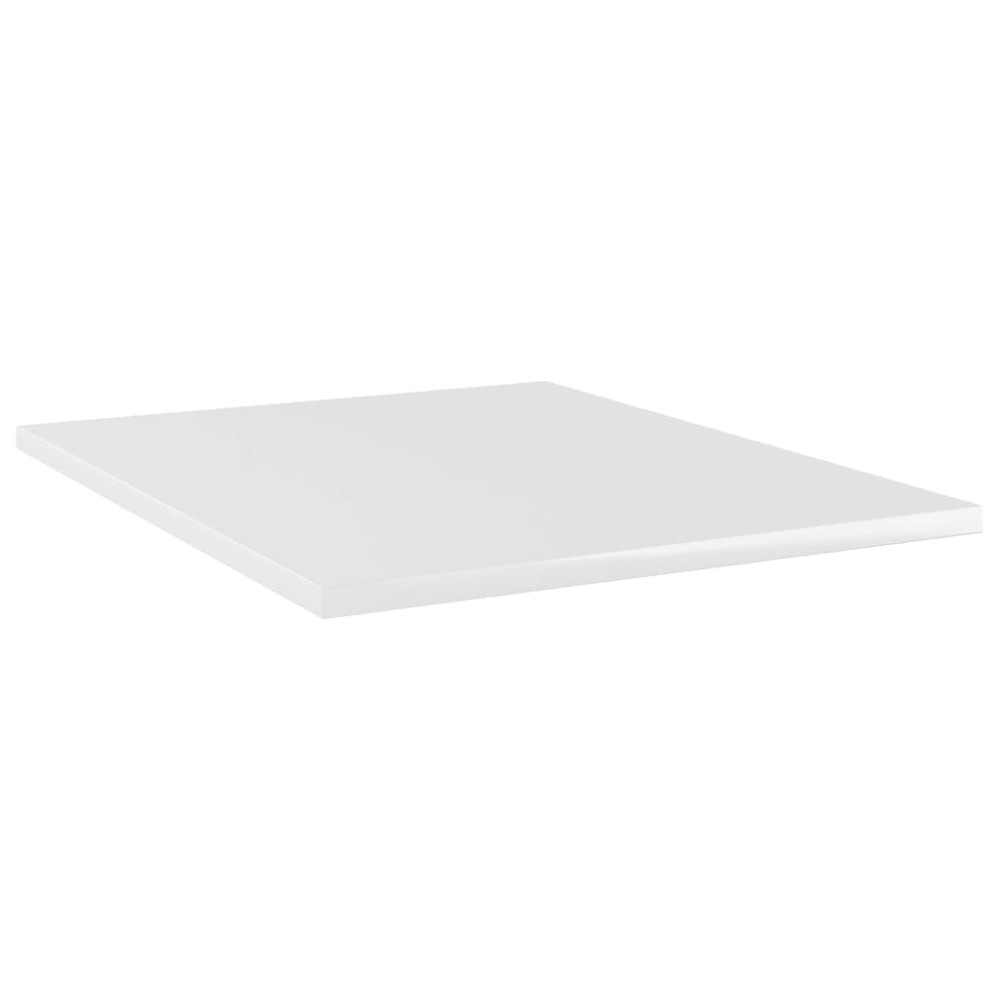 vidaXL Ράφια Βιβλιοθήκης 8 τεμ. Γυαλ. Λευκό 40x50x1,5 εκ. Επεξ.Ξύλο