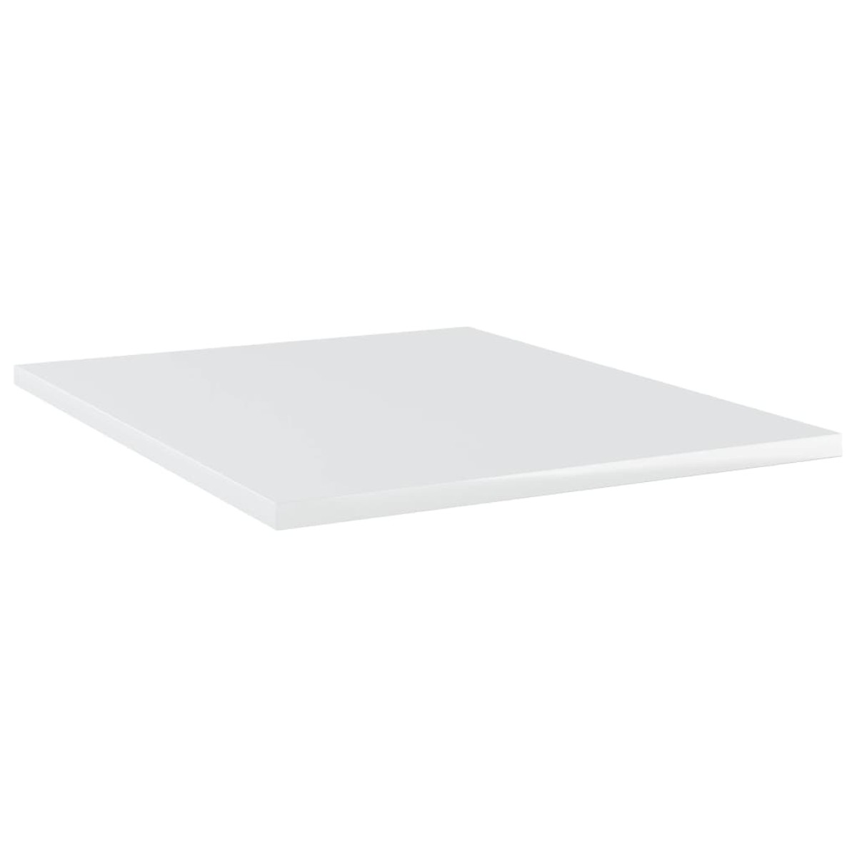 vidaXL Ράφια Βιβλιοθήκης 8 τεμ. Γυαλ. Λευκό 40x50x1,5 εκ. Μοριοσανίδα