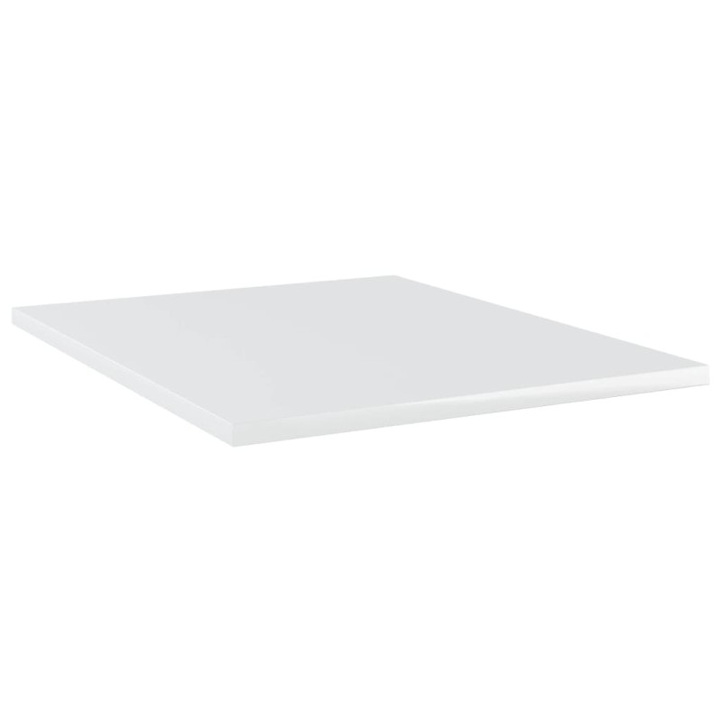 vidaXL Ράφια Βιβλιοθήκης 8 τεμ. Γυαλ. Λευκό 40x50x1,5 εκ. Επεξ.Ξύλο