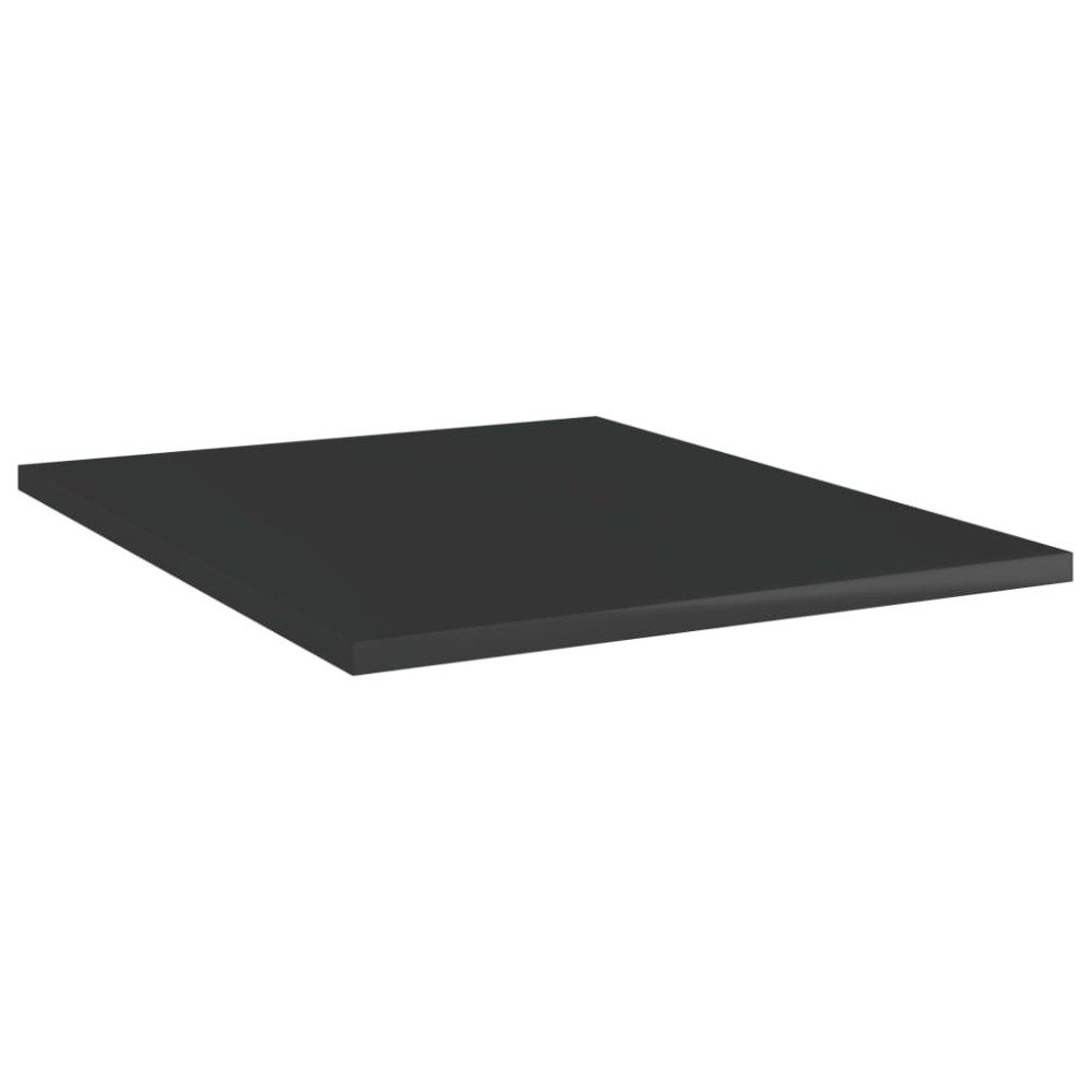 vidaXL Ράφια Βιβλιοθήκης 8 τεμ. Γυαλ. Μαύρο 40x50x1,5 εκ. Επεξ.Ξύλο