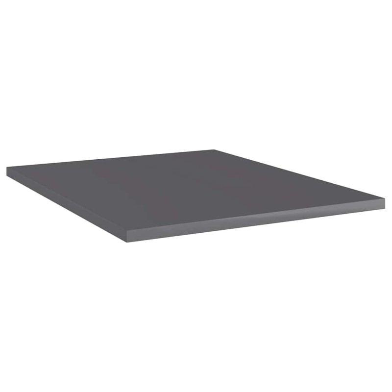 vidaXL Ράφια Βιβλιοθήκης 8 τεμ. Γυαλ. Γκρι 40x50x1,5 εκ. Επεξ.Ξύλο