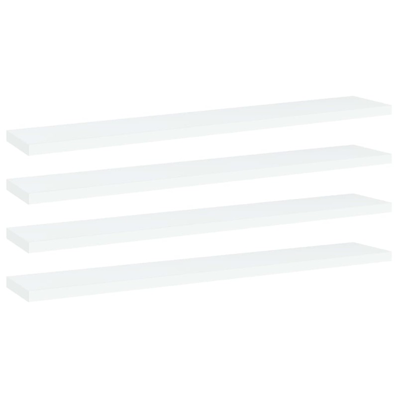 vidaXL Ράφια Βιβλιοθήκης 4 τεμ. Λευκά 60x10x1,5 εκ. από Επεξ.Ξύλο