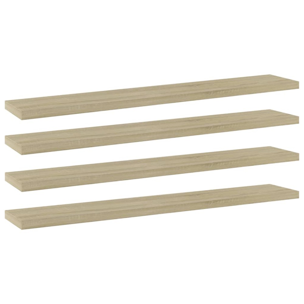 vidaXL Ράφια Βιβλιοθήκης 4 τεμ. Sonoma Δρυς 60x10x1,5 εκ. Μοριοσανίδα