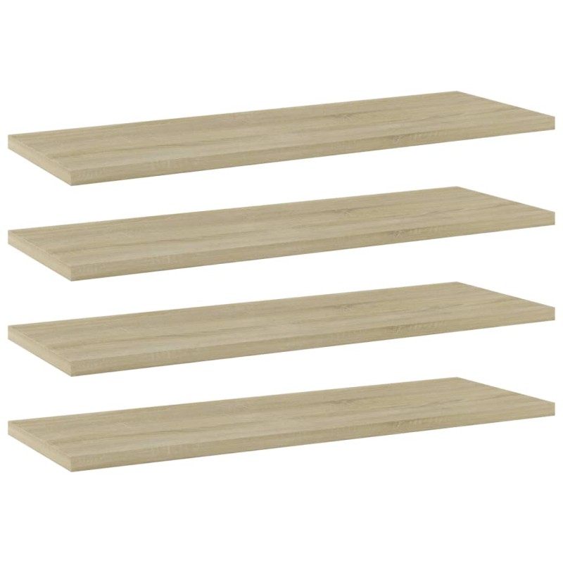 vidaXL Ράφια Βιβλιοθήκης 4 τεμ. Sonoma Δρυς 60x20x1,5 εκ. Μοριοσανίδα