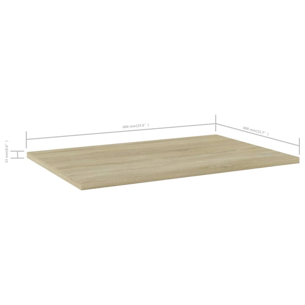 vidaXL Ράφια Βιβλιοθήκης 4 τεμ. Sonoma Δρυς 60x40x1,5 εκ. Μοριοσανίδα