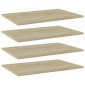 vidaXL Ράφια Βιβλιοθήκης 4 τεμ. Sonoma Δρυς 60x40x1,5 εκ. Μοριοσανίδα