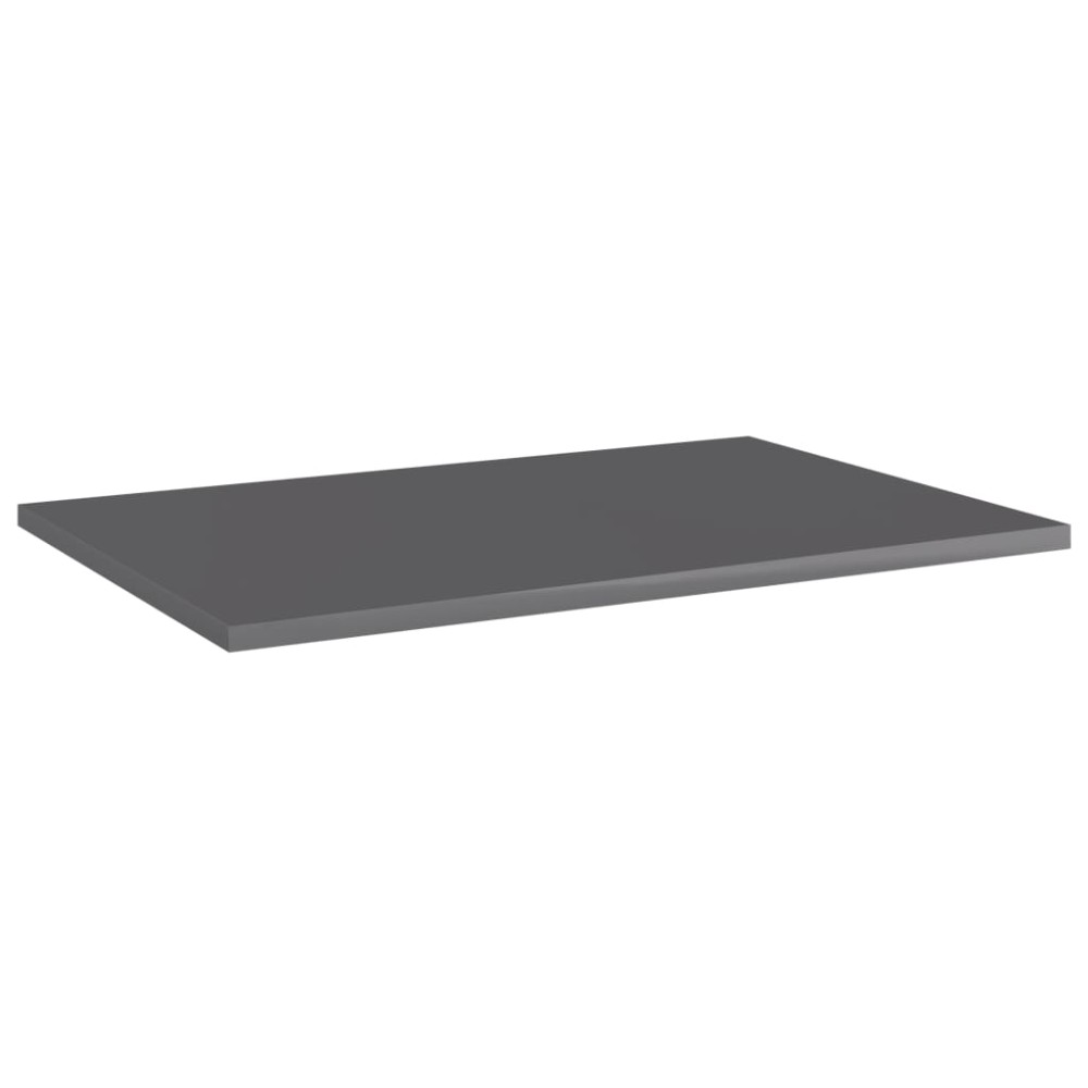 vidaXL Ράφια Βιβλιοθήκης 8 τεμ. Γυαλ. Γκρι 60x40x1,5 εκ. Επεξ. Ξύλο