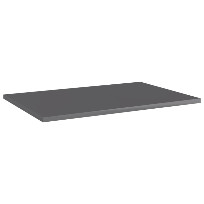 vidaXL Ράφια Βιβλιοθήκης 8 τεμ. Γυαλ. Γκρι 60x40x1,5 εκ. Επεξ. Ξύλο