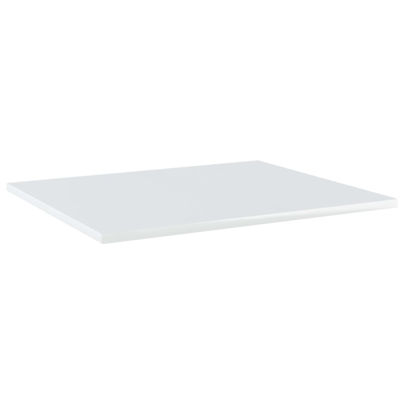 vidaXL Ράφια Βιβλιοθήκης 8 τεμ. Γυαλ. Λευκό 60x50x1,5 εκ. Μοριοσανίδα