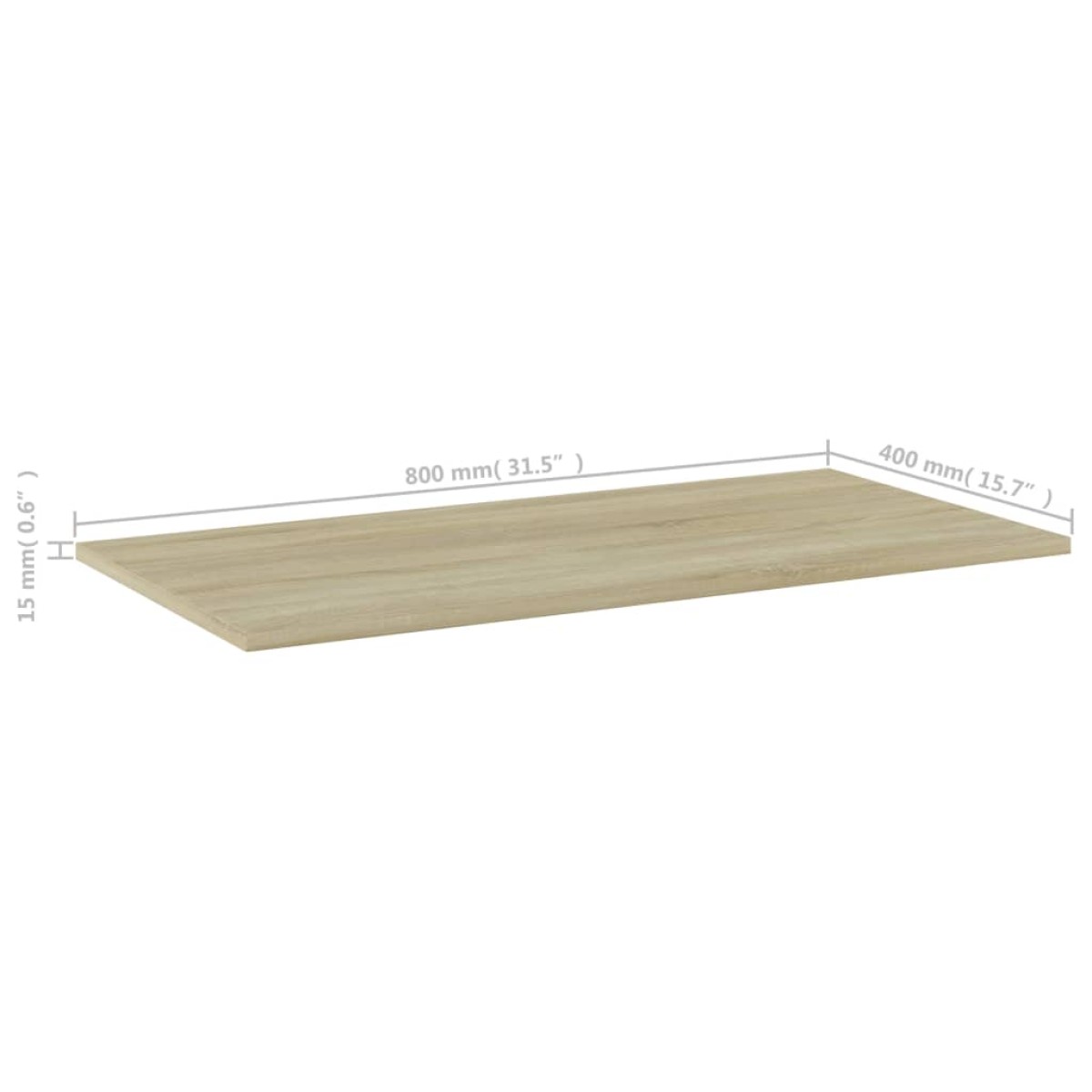 vidaXL Ράφια Βιβλιοθήκης 4 τεμ. Sonoma Δρυς 80x40x1,5 εκ. Μοριοσανίδα