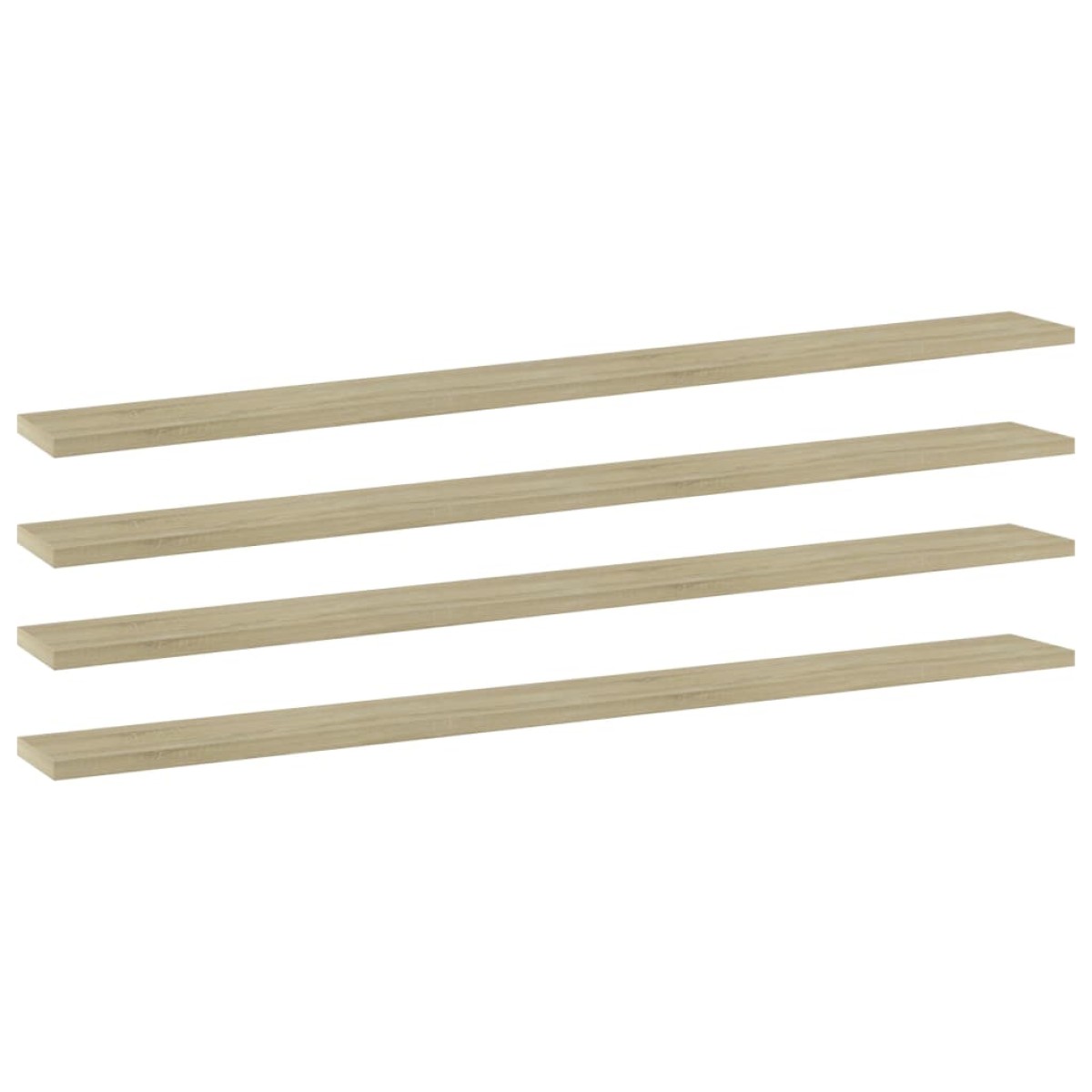 vidaXL Ράφια Βιβλιοθήκης 4 τεμ. Sonoma Δρυς 100x10x1,5 εκ. Μοριοσανίδα