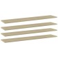 vidaXL Ράφια Βιβλιοθήκης 4 τεμ. Sonoma Δρυς 100x20x1,5 εκ. Μοριοσανίδα