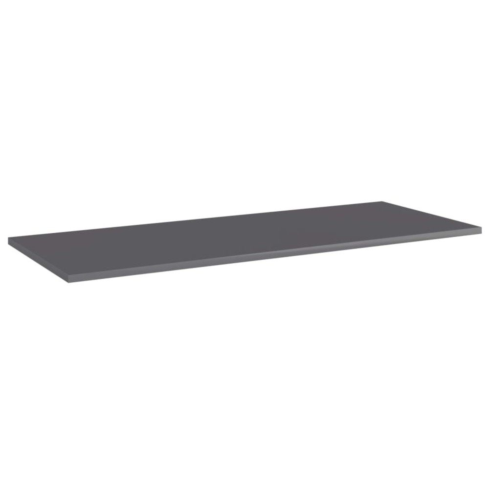 vidaXL Ράφια Βιβλιοθήκης 4 τεμ. Γυαλ. Γκρι 100x40x1,5 εκ. Μοριοσανίδα