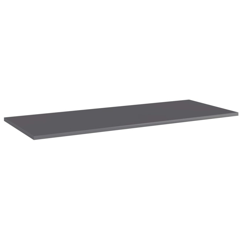 vidaXL Ράφια Βιβλιοθήκης 4 τεμ. Γυαλ. Γκρι 100x40x1,5 εκ. Μοριοσανίδα