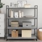 vidaXL Ράφια Βιβλιοθήκης 4 τεμ Γκρι Σκυροδ. 100x50x1,5 εκ. Μοριοσανίδα