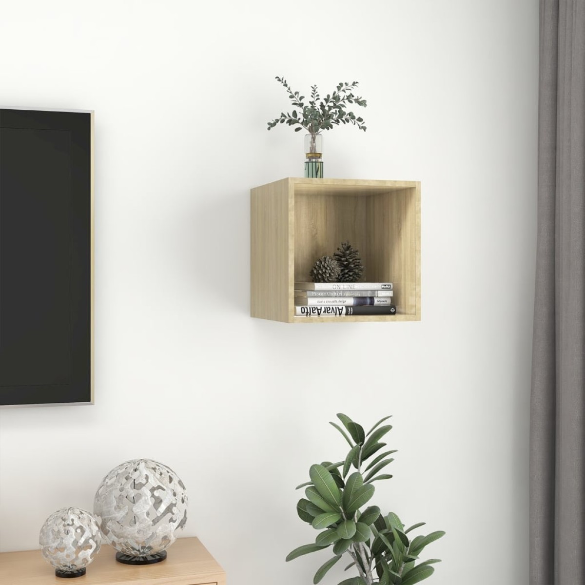 vidaXL Ντουλάπι Τοίχου Sonoma Δρυς 37 x 37 x 37 εκ. από Μοριοσανίδα