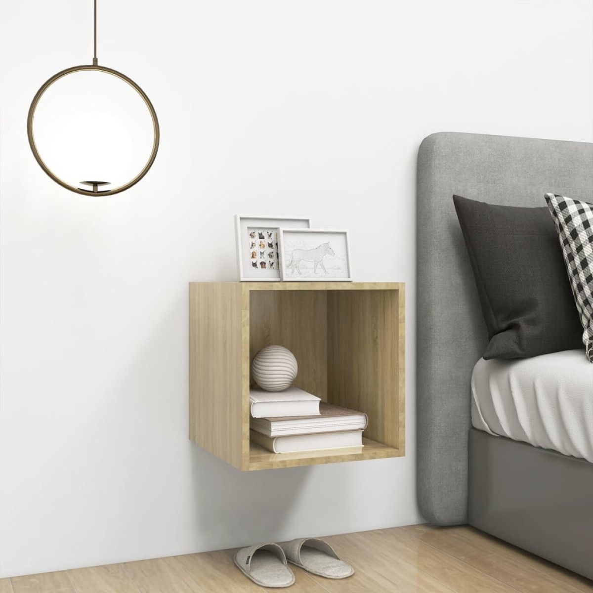 vidaXL Ντουλάπι Τοίχου Sonoma Δρυς 37 x 37 x 37 εκ. από Μοριοσανίδα