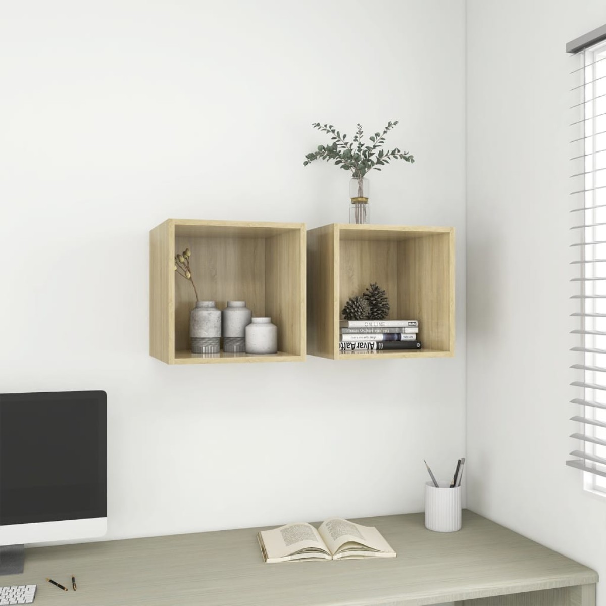 vidaXL Ντουλάπι Τοίχου Sonoma Δρυς 37 x 37 x 37 εκ. από Μοριοσανίδα