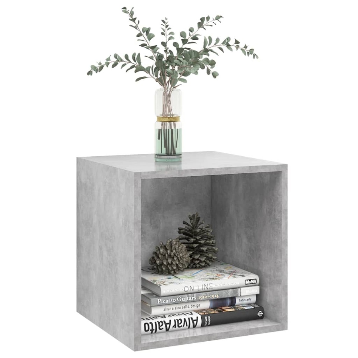 vidaXL Ντουλάπι Τοίχου Γκρι Σκυροδέματος 37 x 37 x 37 εκ. Μοριοσανίδα