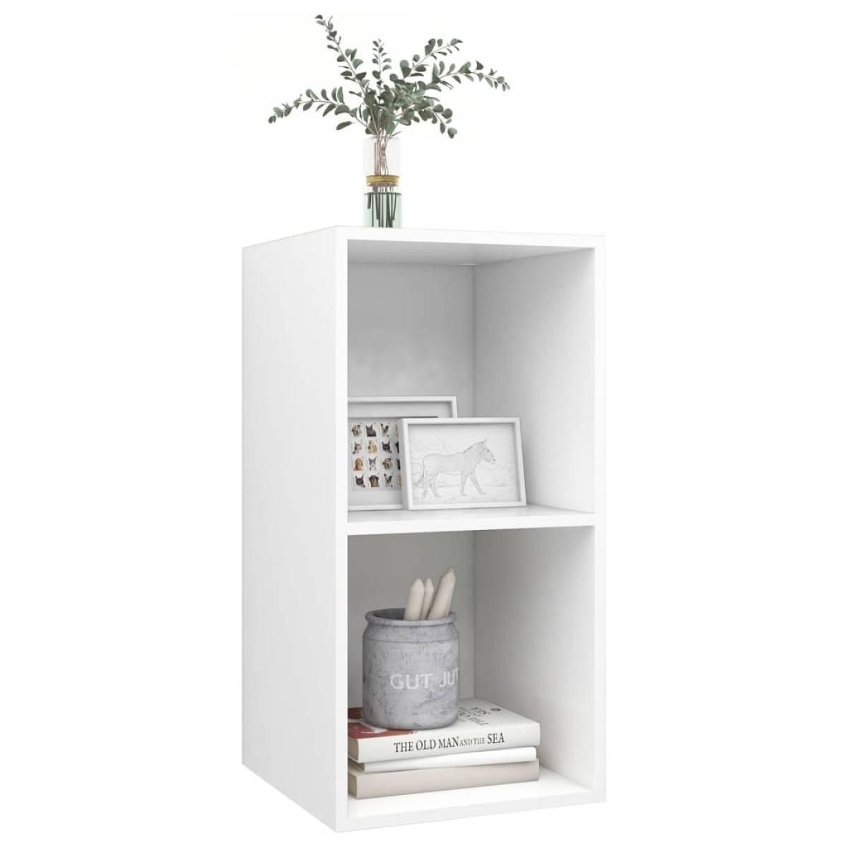 vidaXL Έπιπλο Τηλεόρασης Κρεμαστό Λευκό 37x37x72 εκ. από Μοριοσανίδα