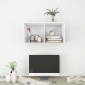 vidaXL Έπιπλο Τηλεόρασης Κρεμαστό Λευκό 37x37x72 εκ. από Μοριοσανίδα