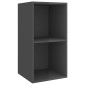 vidaXL Έπιπλο Τηλεόρασης Κρεμαστό Γυαλ. Γκρι 37x37x72 εκ. Μοριοσανίδα