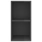 vidaXL Έπιπλο Τηλεόρασης Κρεμαστό Γυαλ. Γκρι 37x37x72 εκ. Μοριοσανίδα