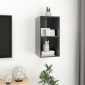 vidaXL Έπιπλο Τηλεόρασης Κρεμαστό Γυαλ. Γκρι 37x37x72 εκ. Μοριοσανίδα